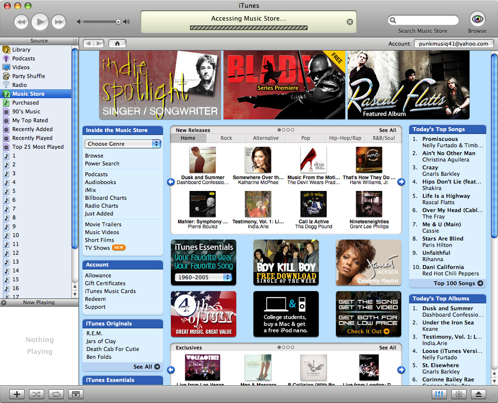 iTunes 6 Store Home (2005)